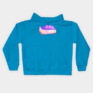 Delicious sweet cake with 3 grapes Kids Hoodie